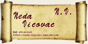 Neda Vićovac vizit kartica